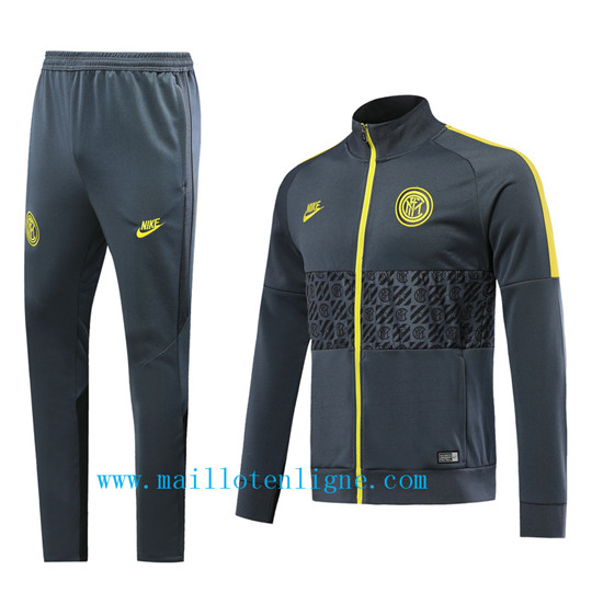 Maillotenligne Veste Survetement Inter Milan Gris fonce 2019/202