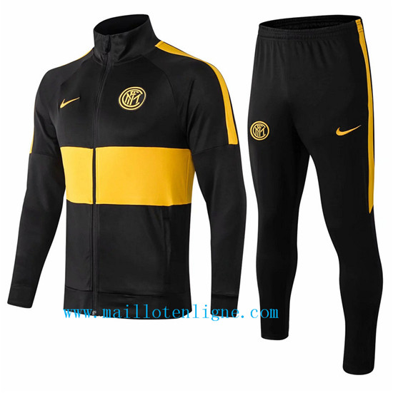 Maillotenligne Veste Survetement Inter Milan Noir/Jaune 2019/202