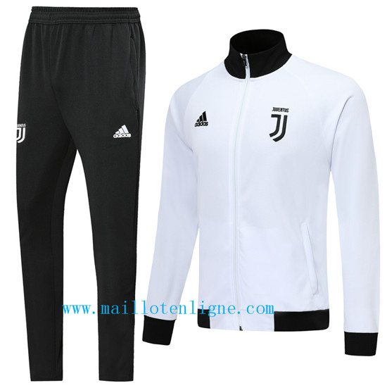 Maillotenligne Veste Survetement Juventus Blanc + Short Noir 201