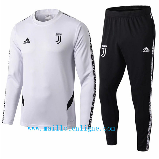 Maillotenligne Survetement Juventus Blanc + Short Noir 2019/2020