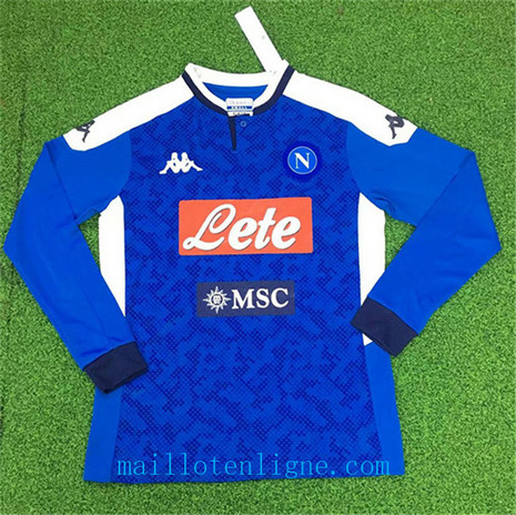 Thai Maillot de Naples Domicile Manche Longue 2019 2020