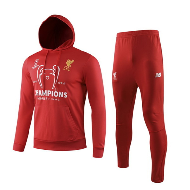 M134 Ensemble foot Liverpool Rouge à Capuche 2019 2020