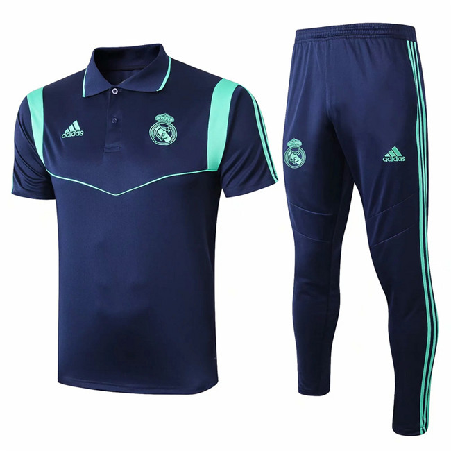 M168 Maillot du Real Madrid POLO Entrainement Bleu Marine 2019 2020