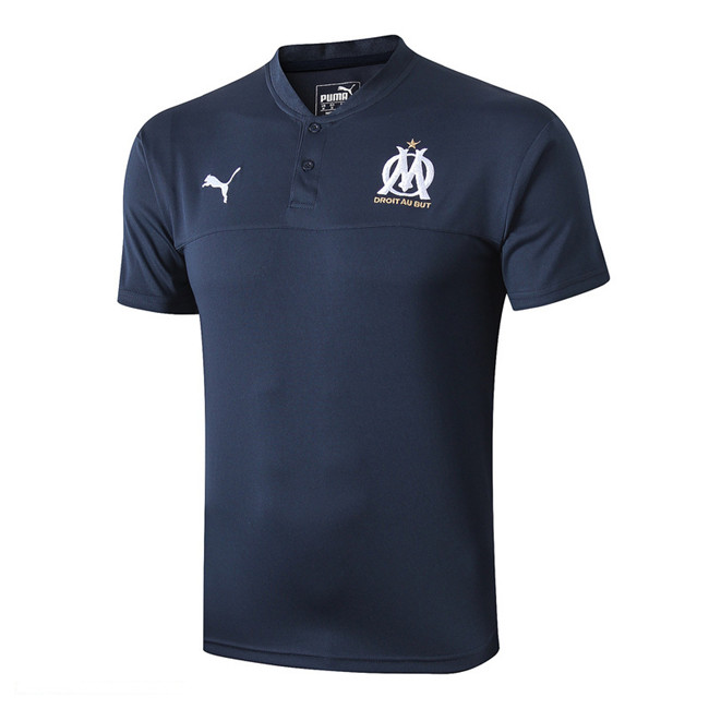 M170 Maillot du Marseille Entrainement Bleu Marine 2019 2020 Col V