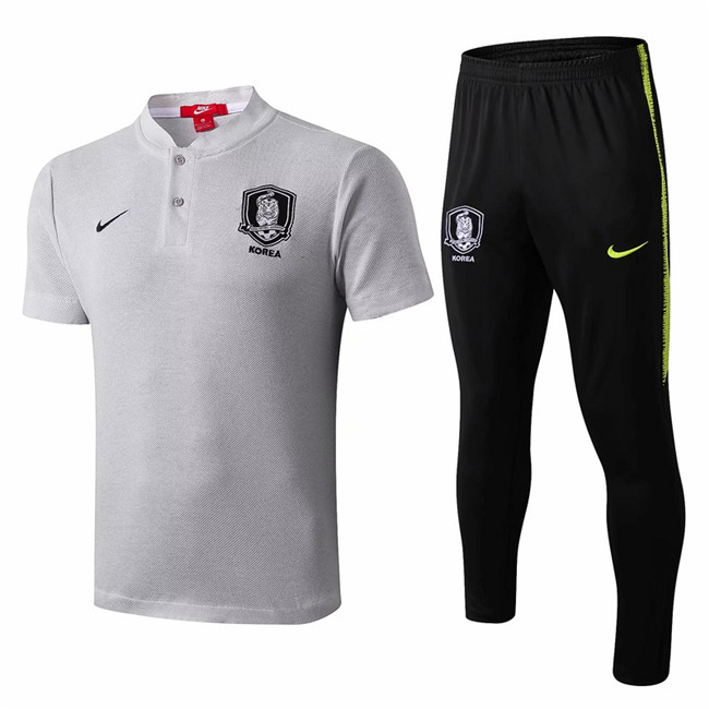 M175 Maillot du Corée Entrainement Blanc/Noir 2019 2020 Col V