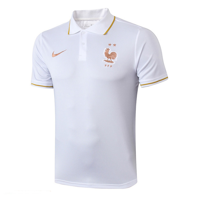 M177 Maillot du France POLO Entrainement Blanc/Bleu Marine