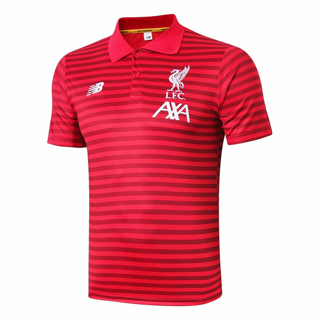 M184 Maillot du Liverpool POLO Entrainement Rouge bande Noir 2019 2020