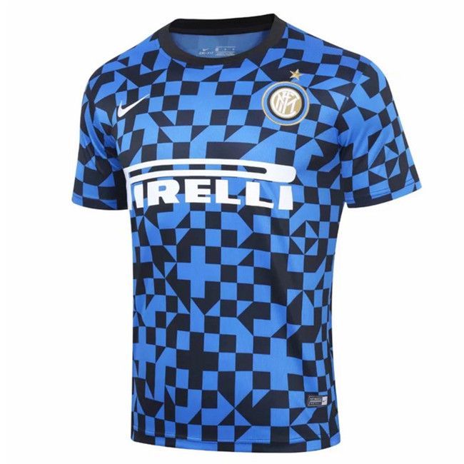 M199 Maillot du Inter Milan Entrainement Bleu/Noir Col Rond 2019 2020