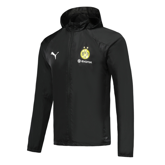 M216 Vestes foot Dortmund Coupe vent Noir 2019 2020 à Capuche