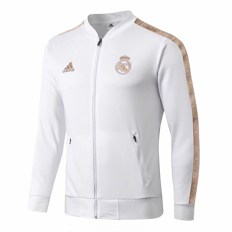 M251 Vestes foot Real Madrid Blanc/Jaune 2019 2020