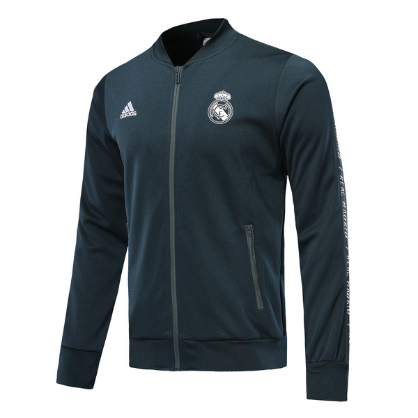 M257 Vestes foot Real Madrid Longue fermeture eclair Bleu Marine 2019 2020