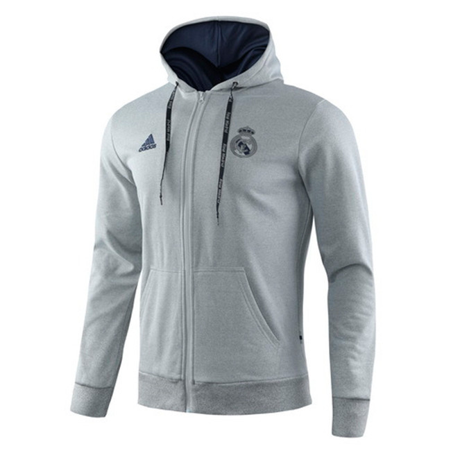 M261 Vestes foot Real Madrid Blanc à Capuche 2019 2020