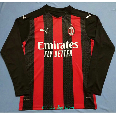 Thai Maillot du AC Milan Domicile Manche Longue 2020 2021