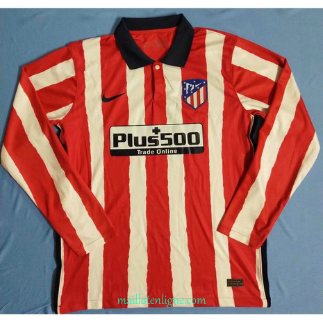 Thai Maillot de Atletico Madrid Domicile Manche Longue 2020 2021