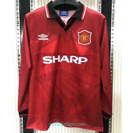 Thai Maillot de Classic Manchester United Domicile Manche Longue 1994-96