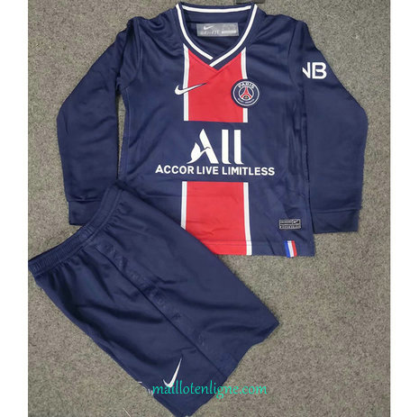 Thai Maillot de PSG Enfant Domicile Manche Longue 2020 2021