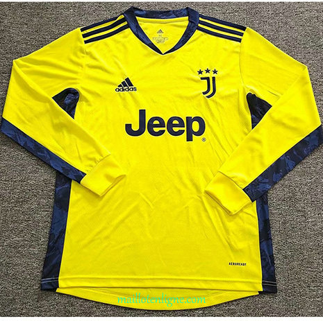 Thai Maillot du Juventus Gardien de But Jaune Manche Longue 2020 2021