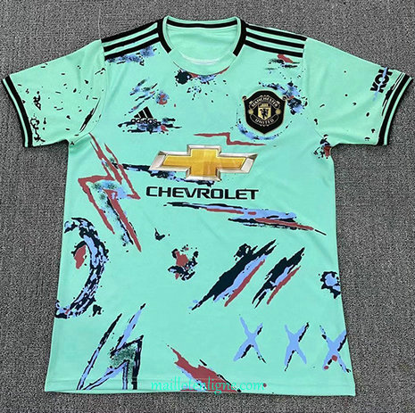 Thai Maillot du Manchester United Bleu 2020 2021