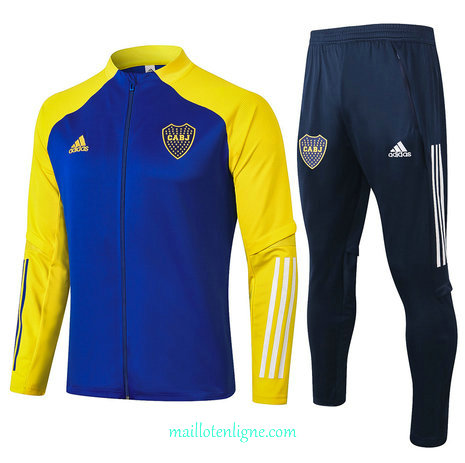 Thai Ensemble foot Boca Juniors Veste Survetement Bleu/Jaune 2020 2021