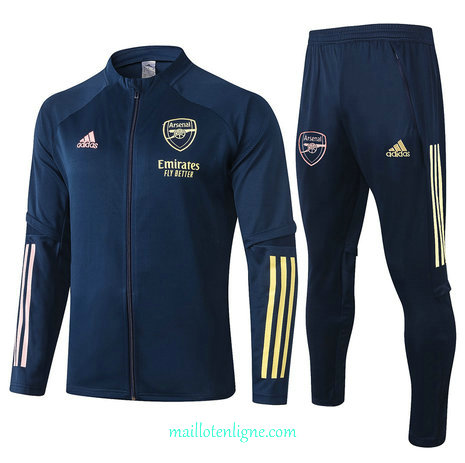 Thai Ensemble foot Arsenal Enfant Veste Survetement Bleu Marine 2020 2021