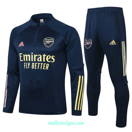 Thai Ensemble foot Arsenal Enfant Survetement Bleu Marine 2020 2021