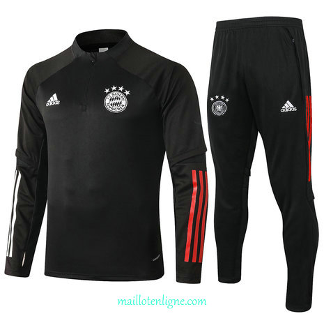 Thai Ensemble foot Bayern Munich Enfant Veste Survetement Noir 2020 2021