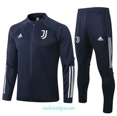 Thai Ensemble foot Juventus Enfant Veste Survetement Bleu Marine 2020 2021