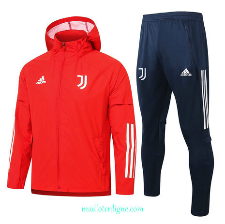 Thai Ensemble foot Juventus Coupe vent Rouge 2020 2021