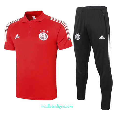 Thai Maillot de Maillot Training AFC Ajax POLO Rouge 2020 2021