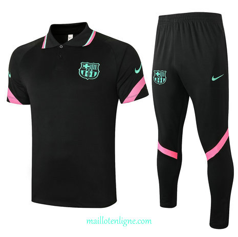 Thai Maillot de Maillot Training Barcelone POLO Noir 2020 2021