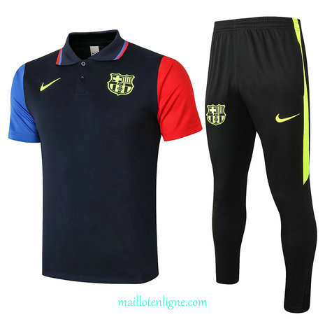 Thai Maillot du Maillot Training Barcelone POLO Bleu Marine Bleu/Rouge 2020 2021