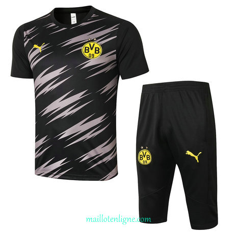 Thai Maillot de Maillot Training Borussia Dortmund 3/4 Noir 2020 2021