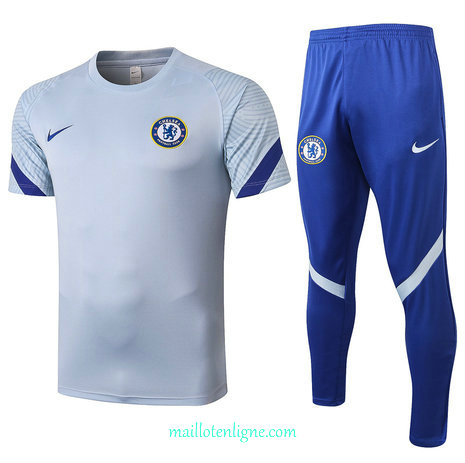 Thai Maillot du Maillot Training Chelsea Gris clair 2020 2021