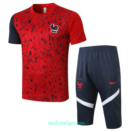 Thai Maillot du Maillot Training France 3/4 Rouge 2020 2021