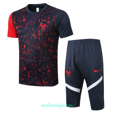 Thai Maillot de Maillot Training France 3/4 Noir 2020 2021