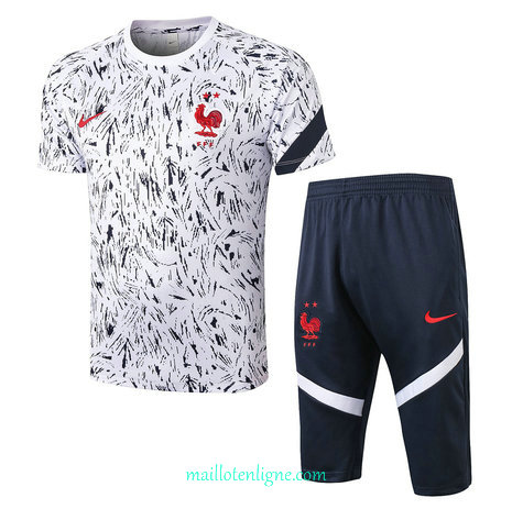 Thai Maillot du Maillot Training France 3/4 Blanc 2020 2021