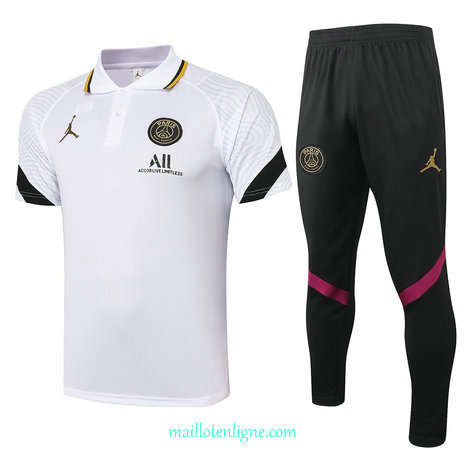 Thai Maillot de Maillot Training Jordan Polo Blanc 2020 2021