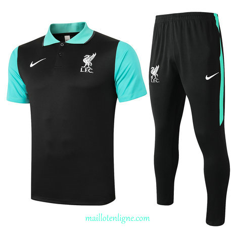 Thai Maillot du Maillot Training Liverpool POLO Noir/Vert 2020 2021