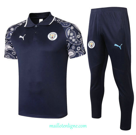 Thai Maillot de Maillot Training Manchester City POLO Bleu Marine 2020 2021