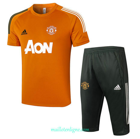 Thai Maillot du Maillot Training Manchester United 3/4 Orange 2020 2021