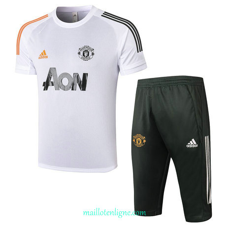 Thai Maillot de Maillot Training Manchester United 3/4 Blanc 2020 2021