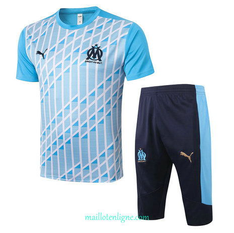 Thai Maillot du Maillot Training Marseille 3/4 Bleu clair 2020 2021