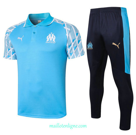 Thai Maillot du Maillot Training Marseille POLO Bleu clair 2020 2021