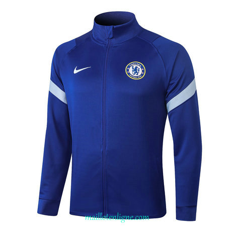 Thai Veste foot Chelsea Bleu Col Haut 2020 2021