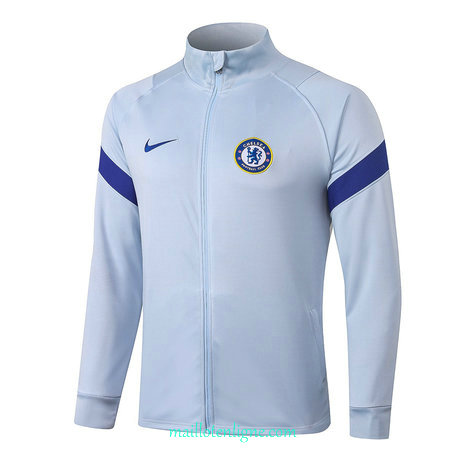 Thai Veste foot Chelsea Col Haut Gris clair 2020 2021