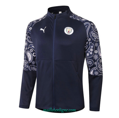 Thai Veste foot Manchester City Bleu Marine 2020 2021