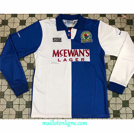 Thai Maillot de Classic Blackburn Domicile Manche Longue 1994-1995