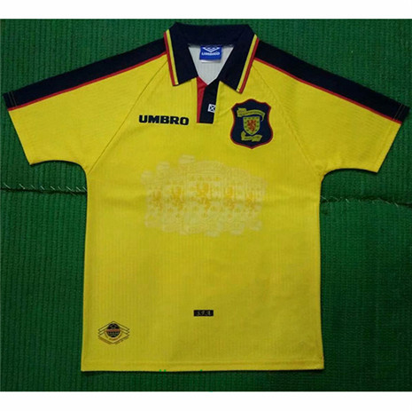 Thai Maillot de Classic Écosse Jaune 1996-98