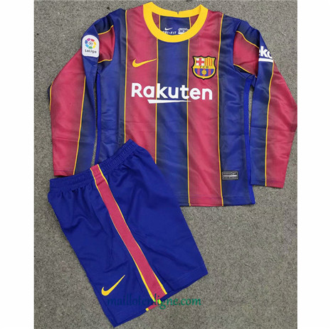 Thai Maillot de Barcelone Enfant Domicile Manche Longue 2020 2021