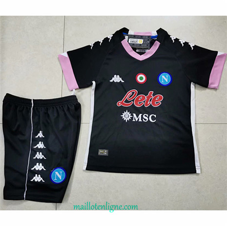 Thai Maillot de Naples Enfant Third Noir 2020 2021